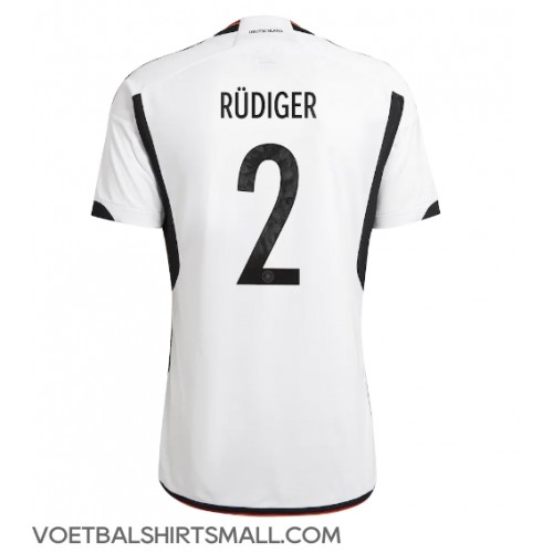 Duitsland Antonio Rudiger #2 Voetbalkleding Thuisshirt WK 2022 Korte Mouwen
